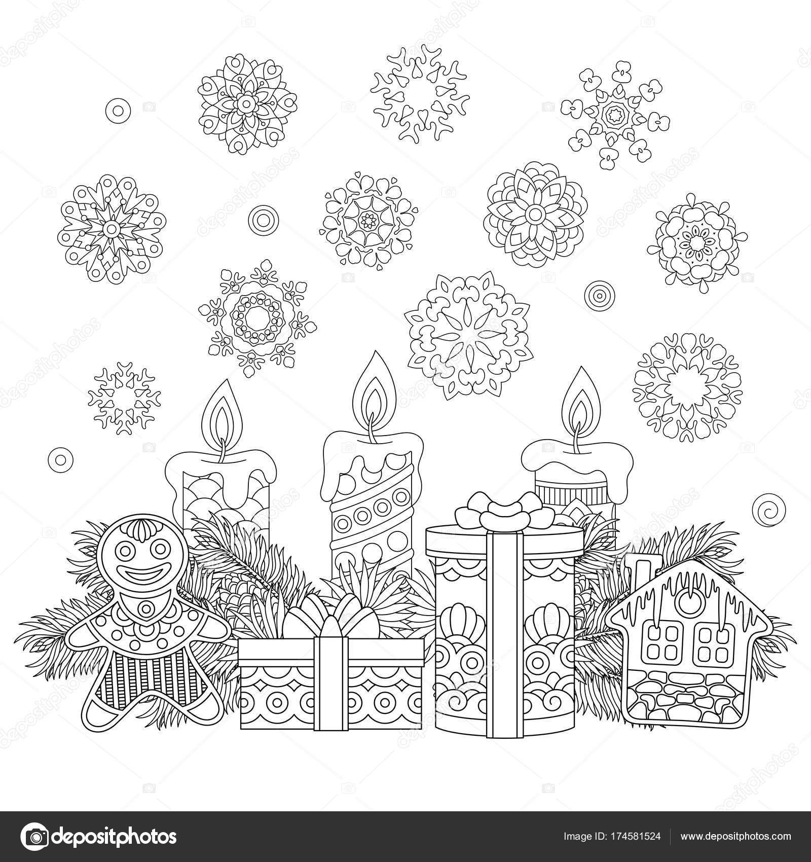 Zentangle vintage Christmas decorations Stock Vector Image by ...
