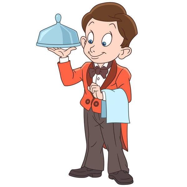 Картинка официант для детей на прозрачном фоне