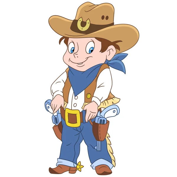 Kreslený chlapec šerif — Stockový vektor
