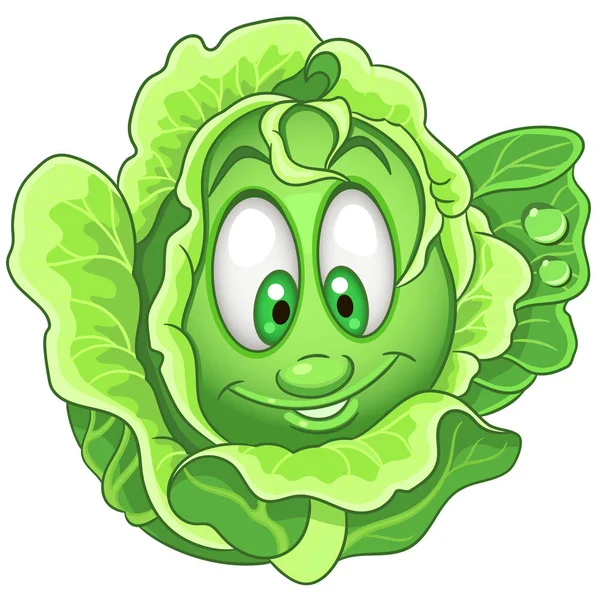 Cartoon Cabbage character — Stock Vector