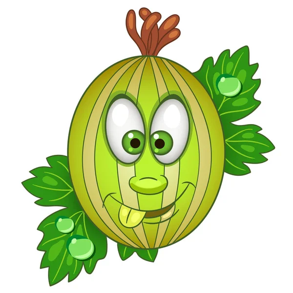 Caricatura Gooseberry carácter — Vector de stock