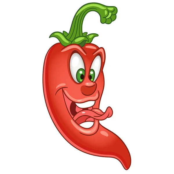 Cartoon Chili Pepper personaggio — Vettoriale Stock