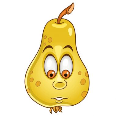 Çizgi film armut simgesi