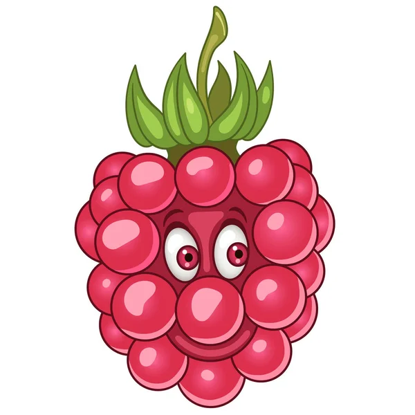 Ikon kartun raspberry - Stok Vektor