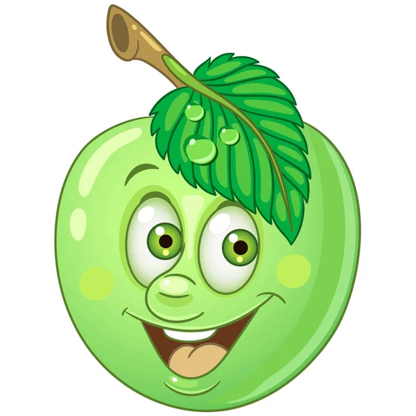 Icono de manzana de dibujos animados — Vector de stock