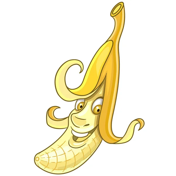 Εικονίδιο μπανάνα κινουμένων σχεδίων — Διανυσματικό Αρχείο