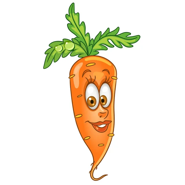 Ikon Carrot Kartun - Stok Vektor