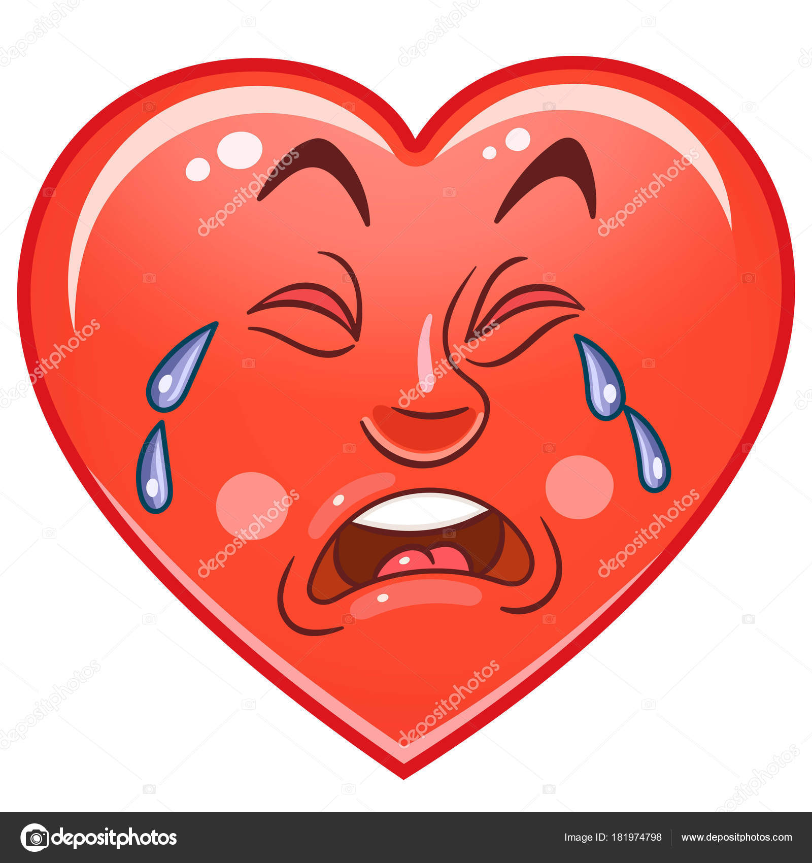 coração emoticons smiley emoji imagem vetorial de