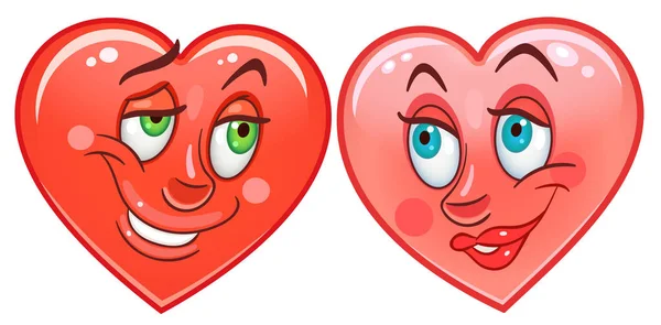 Harten Emoticons Smiley Emoji — Stockvector
