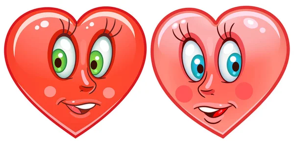 Hearts Emoticons Smiley Emoji - Stok Vektor
