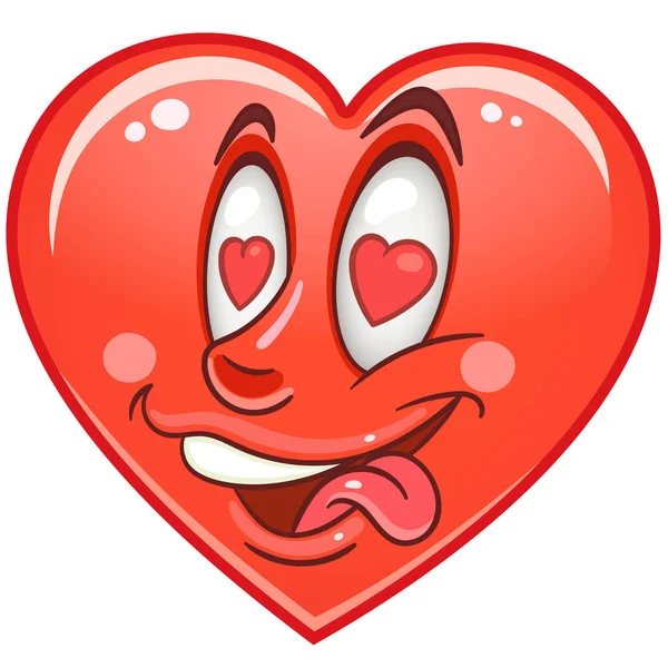 Hati Emoticon Smiley Emoji - Stok Vektor