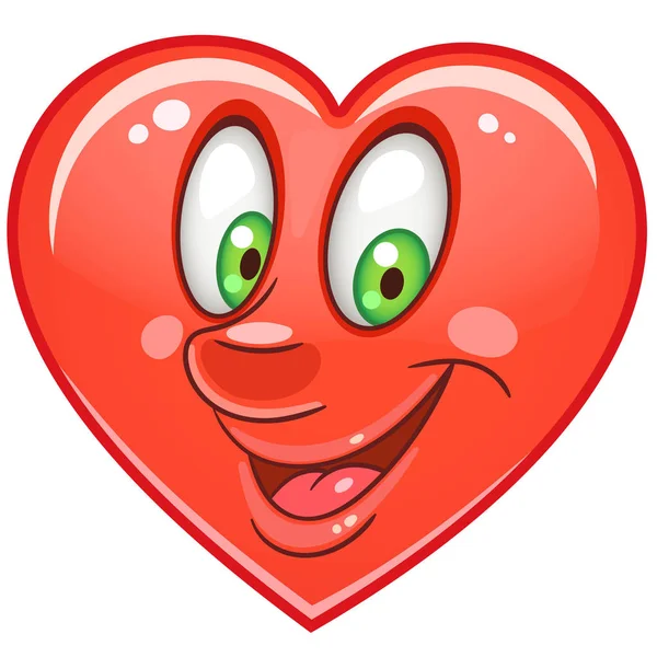 Emoticônes cardiaques Smiley Emoji — Image vectorielle