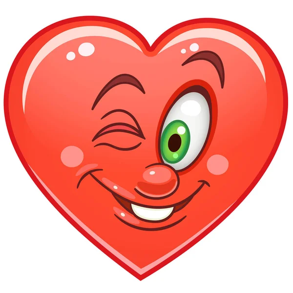 Kalp Emoticons Smiley Emoji — Stok Vektör