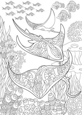 Zentangle sualtı arka plan