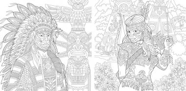 Zentangle yerli Kızılderili halk