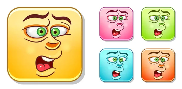 Disgusted Emoticons collection — Stock Vector