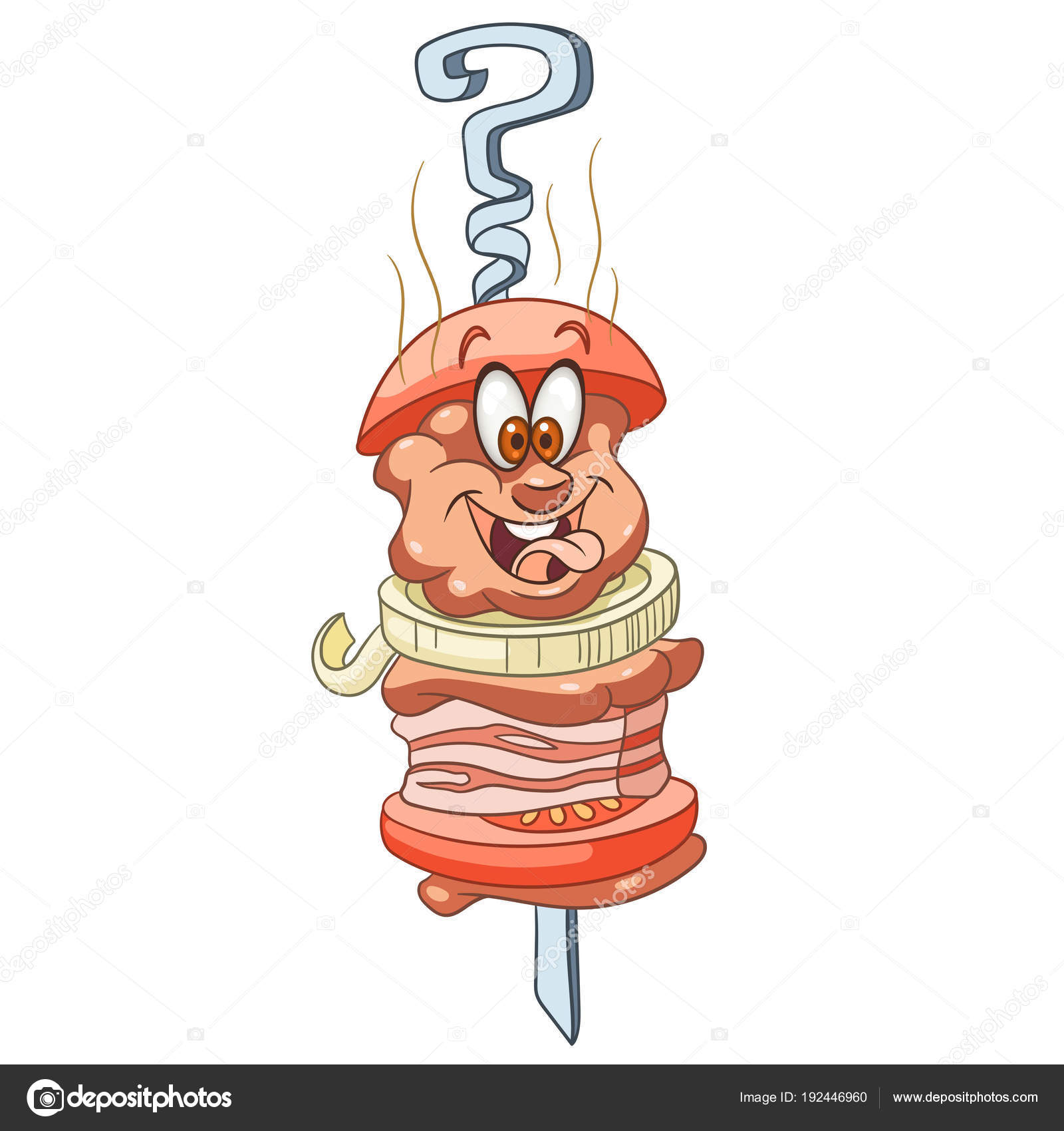 Comida de churrasco de desenhos animados Vetor de ©Sybirko 192446960, image size:1600x1700