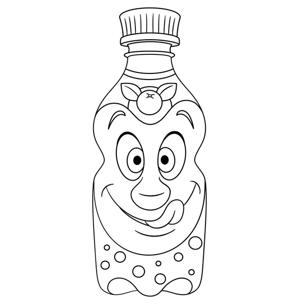 卡通人物橙汁瓶 — 图库矢量图片
