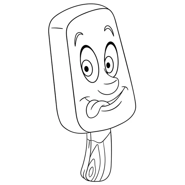 Cartoon söta Popsicle glass — Stock vektor