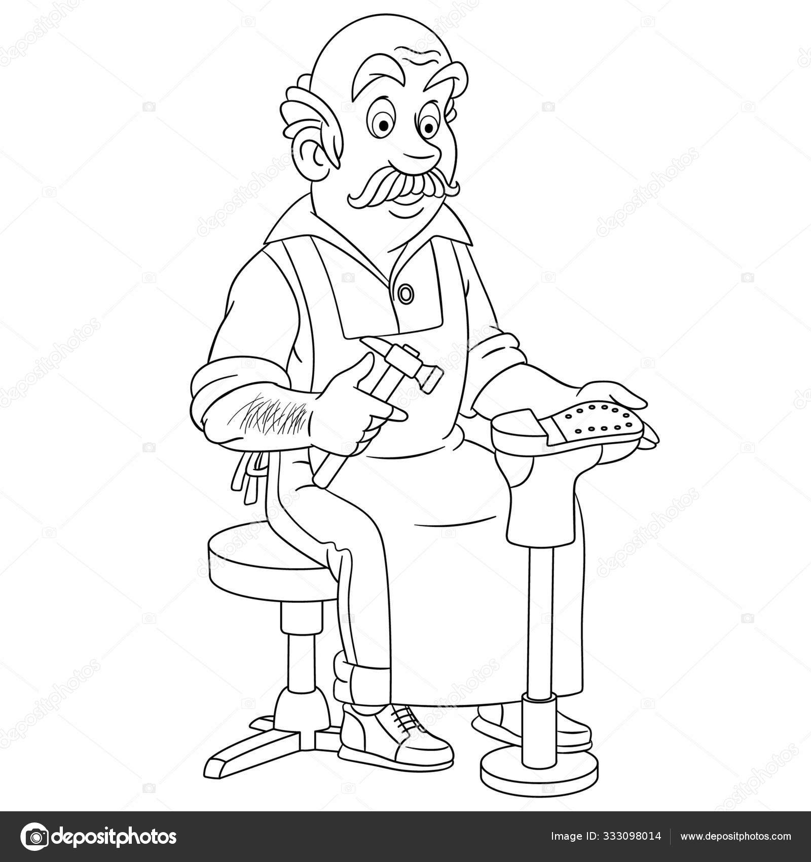 old man coloring page