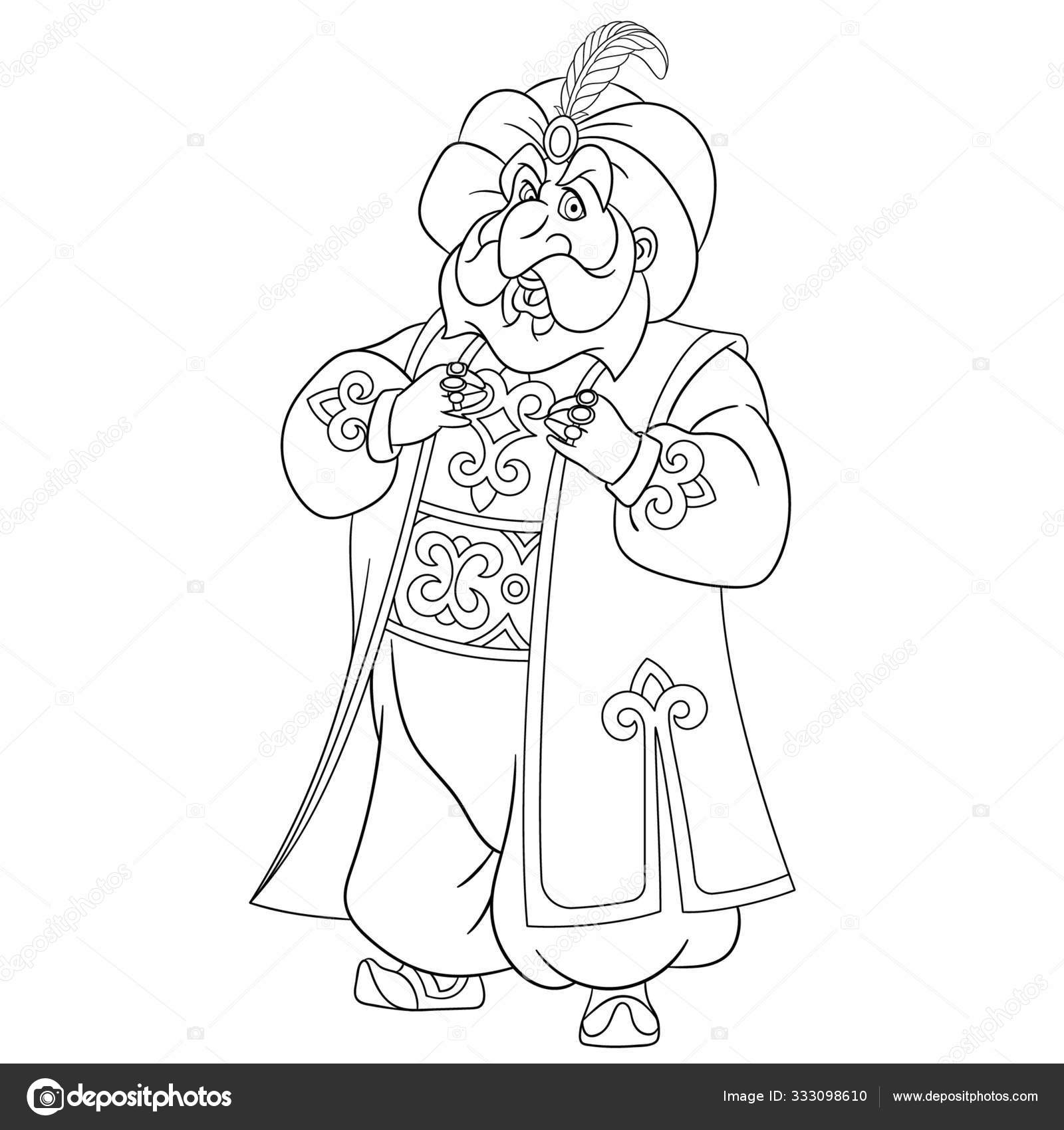 Coloring page with indian king Stock Vector Image by ©Sybirko #333098610 Coloring page with indian king Stock Vector Image by ©Sybirko #333098610