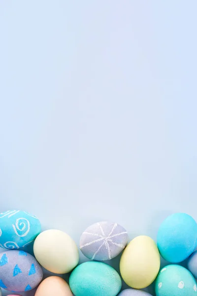 Colorate Uova Pasqua Tinte Acqua Colorata Con Bellissimo Motivo Uno — Foto Stock