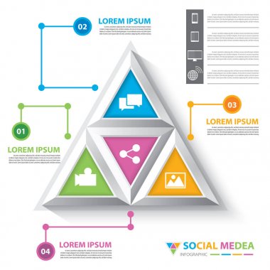 Sosyal medya infografik şablon.