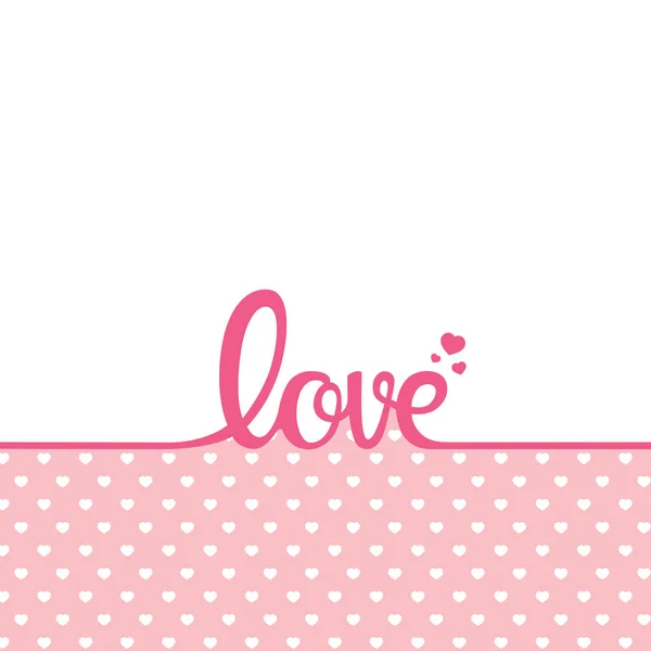 Valentinskarte Mit Handgezeichnetem Liebesalphabet Und Leerem Kopierraum Vektorillustration Valentines Hintergrund — Stockvektor