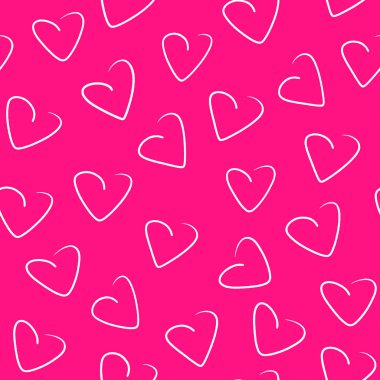 El yapımı kalp. Kare Çerçeve Beyaz Kalpler Pembe Arkaplan. Sevgililer günü, düğün, doğum günü anneleri tatili. Grafik tasarım baskısı, sanat kupası tekstil plaket tişört koleksiyon defteri. Çizgi film illüstrasyonu