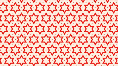Işık arkaplanındaki kırmızı yıldız deseni