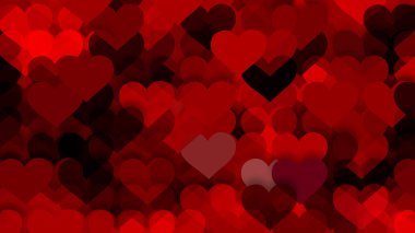 aşk kalpleri arka plan, tam çerçeve vektör illüstrasyon, 14 Şubat kartı, sevgililer günü kartı