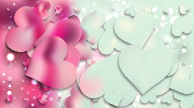 aşk kalpleri arka plan, tam çerçeve vektör illüstrasyon, 14 Şubat kartı, sevgililer günü kartı