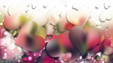 aşk kalpleri arka plan, tam çerçeve vektör illüstrasyon, 14 Şubat kartı, sevgililer günü kartı