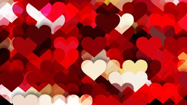 Amor Corações Fundo Quadro Completo Vetor Ilustração Fevereiro Cartão Cartão — Vetor de Stock