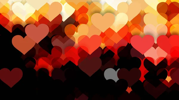 Tam Kare Vektör Illüstrasyonu Şubat Kartı Kalpli Sevgililer Günü Kartı — Stok Vektör