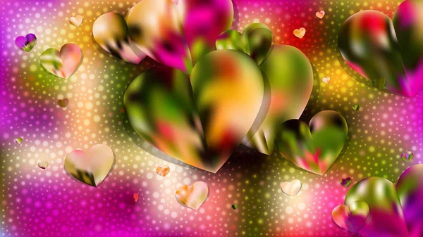 Coeur Amour Fond Illustration Vectorielle Plein Cadre Carte Février Carte — Image vectorielle