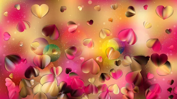 Coeur Amour Fond Illustration Vectorielle Plein Cadre Carte Février Carte — Image vectorielle