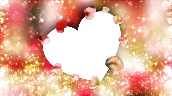 Повна Рамка Векторна Ілюстрація Картка Лютого Денна Листівка Валентинки Сердечками — стоковий вектор