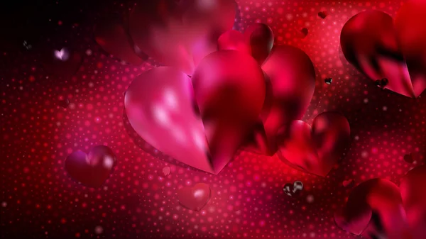 Láska Srdce Pozadí Plná Rám Vektorové Ilustrace Února Karta Valentýna — Stockový vektor