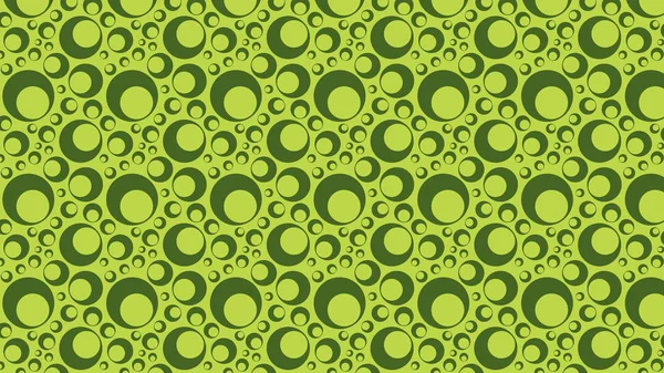 Ilustração Vetorial Quadro Completo Padrão Círculos Verdes — Vetor de Stock