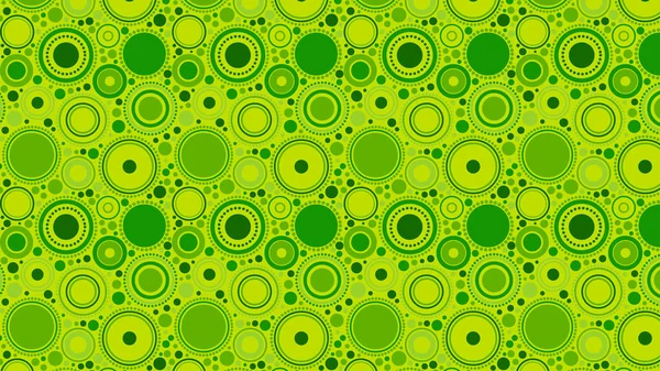 Volledige Frame Vector Illustratie Van Groene Cirkels Patroon — Stockvector
