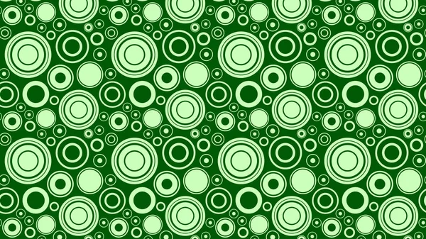 Full Frame Vector Illustration Green Circles Pattern — Stock Vector