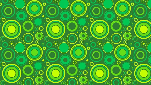 Ilustração Vetorial Quadro Completo Padrão Círculos Verdes — Vetor de Stock