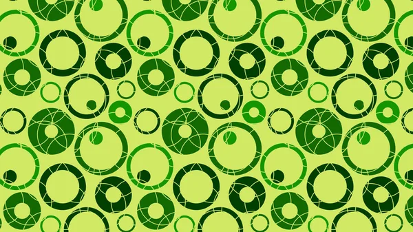 Vector Background Full Frame Green Circles Pattern — Stock Vector