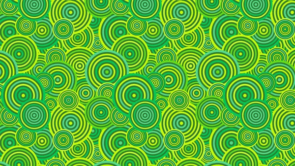 Green Circles Pattern Vector Background — Stock Vector