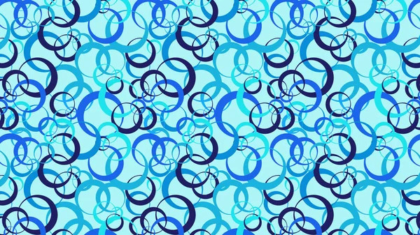 Modèle Cercles Bleus Fond Sans Couture — Image vectorielle
