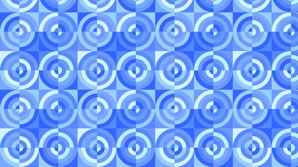 Blå Cirklar Mönster Sömlös Bakgrund — Stock vektor