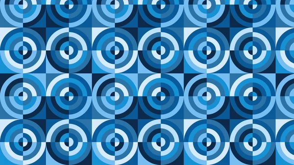 Blaue Kreise Muster Nahtloser Hintergrund — Stockvektor