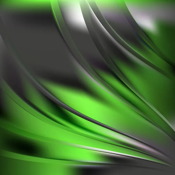 Grüne Und Schwarze Abstrakte Hintergrundvektorillustration — Stockvektor
