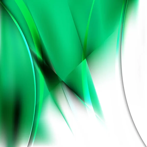 Weiße Und Grüne Abstrakte Hintergrundvektorillustration — Stockvektor